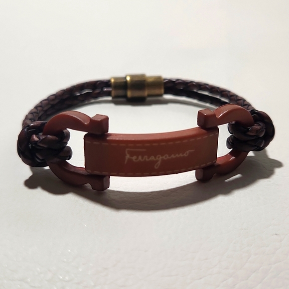 Salvatore Ferragamo Jewelry - Ferragamo leather bracelet brown